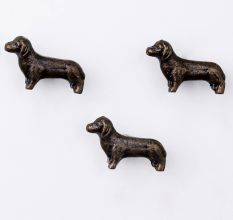 Handmade Antique Dog Wall Hooks Pack of 3